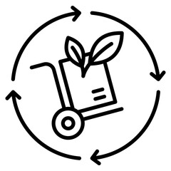 Eco Supply Chain Icon