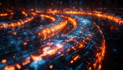 Two devices exchanging files through a glowing, encrypted connection, emphasizing speed and security in data sharing, Secure File Sharing in the Cloud
