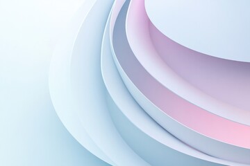 Soft gradient layers create calming atmosphere, blending pastel