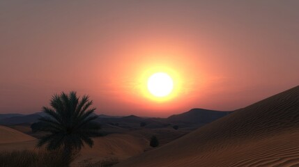 Desert Sunset Landscape