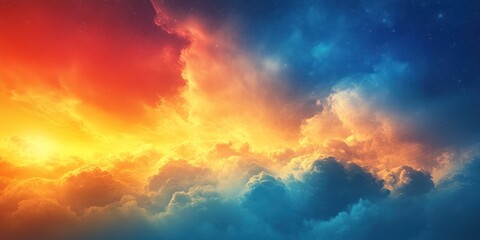 Obraz premium Celestial Panorama: A Symphony of Colors in the Heavens