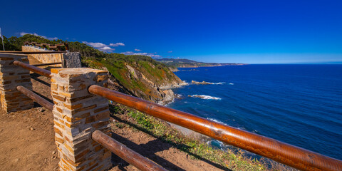 Viewpoint of Espíritu Santo, Cantabrian Sea, Miradores Coastal Path, Natura 2000 Network,...