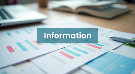 Business presentation information overview on paper and digital formats office environment professional viewpoint