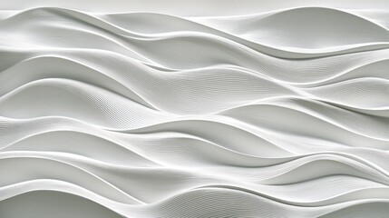 Abstract white waves create a textured, flowing design.
