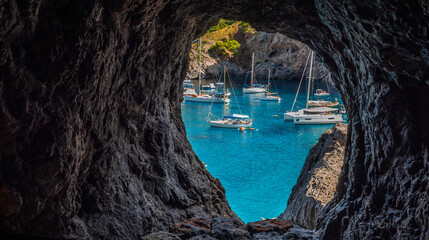 Cala Sa Calobra, Beaches of Sa Calobra, Natural Monument del Torrent de Pareis, Escorca,...