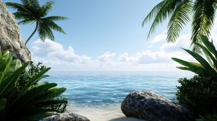 Tranquil Tropical Beach Scene