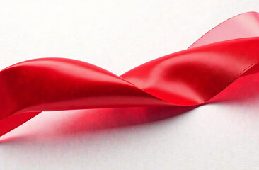 Horizontal red tape on light background.