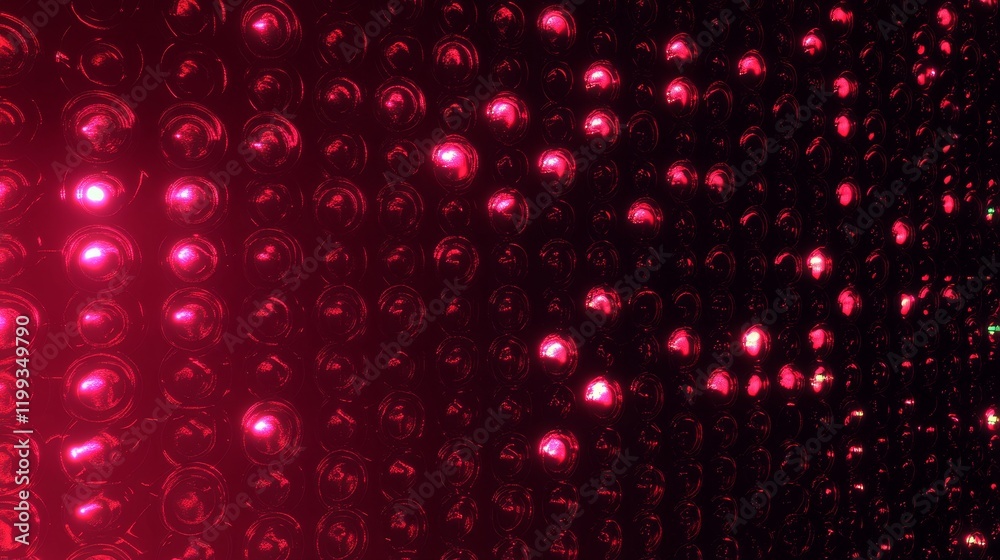 Poster abstract red and black textured background with glowing lights.