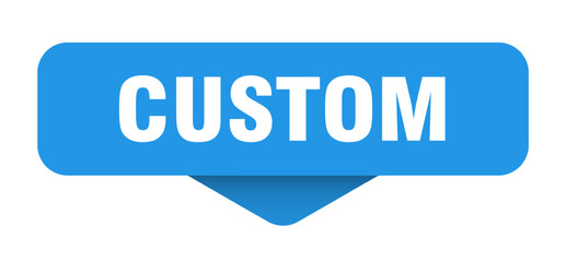 custom sticker. custom sign on transparent background