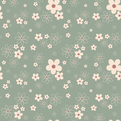 seamless pattern with flowers