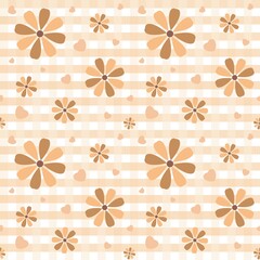 Yellow pattern with flowers