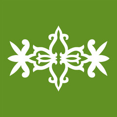 Vintage ornate linear ornaments in Kazakh traditional style. Asian floral designs. Abstract Asian elements of the national pattern of the ancient nomads of the Kyrgyz, Mongols, Kazakhs, Tatars. EPS10