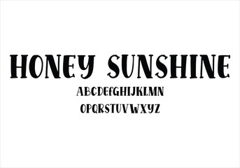 Honey Sunshine font for logo and headline. Isolated vector typeset