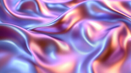 Fototapeta premium Abstract Iridescent Draped Fabric Background