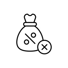 Tax evasion outline icons, minimalist vector illustration ,simple transparent graphic element .Isolated on white background