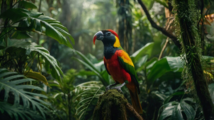 Naklejka premium bird in forest