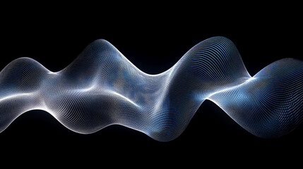 Abstract Blue Wave: Dynamic Lines, Futuristic Design, Digital Art
