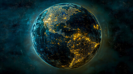 Digital World Globe Exploring Global Network Connectivity, High-Speed Data Transfer, Cyber Technology Advancements, Information Exchange, and International Telecommunications