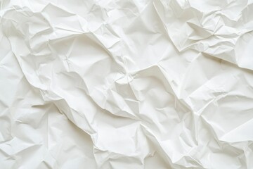 Obraz premium Crumpled white paper texture showcases unique patterns and depth