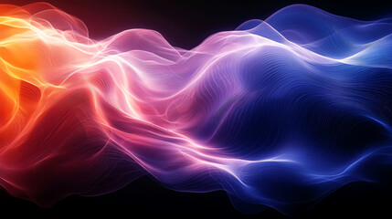 Fototapeta premium Abstract Flowing Energy: Vibrant Colors and Dynamic Motion in Digital Art