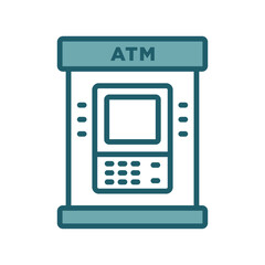 ATM machinea icon vector design template simple and clean