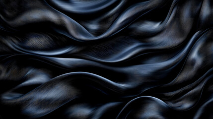 Fototapeta premium Abstract Dark Blue Waves: Elegant Flowing Texture Background. Perfect for luxury designs and digital art projects.