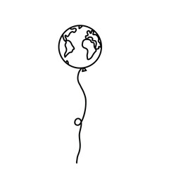 earth with a hand drawn vector