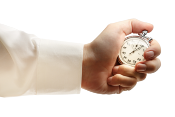 Stopwatch in male hand