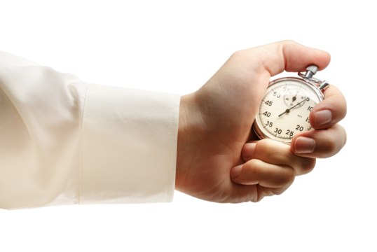 Stopwatch in male hand