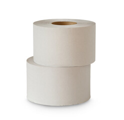 Two white toilet paper rolls