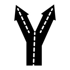 Road Split Icon