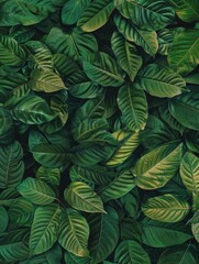 Fototapeta premium Close-up of tropical leaves for background or textile designs.