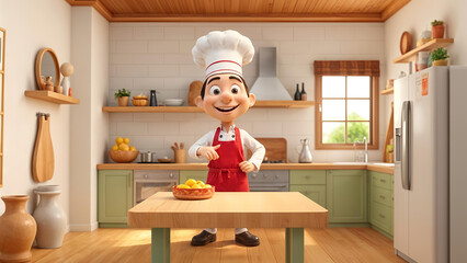 child cooking