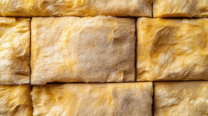 Close-up view of bamboo soundproof insulation panels with empty text space