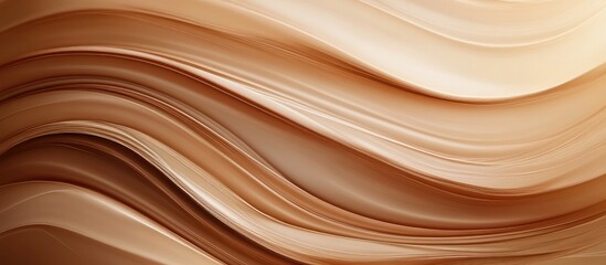 Obraz premium Smooth Rich Creamy Chocolate Swirl Texture Background in Warm Brown Tones with Glossy Finish and Space for Text in Elegant Design