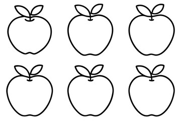 Apple Vector Bundle Line Art Collection
