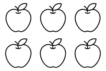 Apple Vector Bundle Line Art Collection