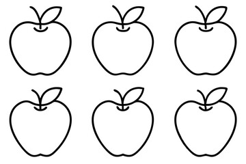 Apple Vector Bundle Line Art Collection