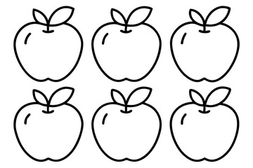 Apple Vector Bundle Line Art Collection