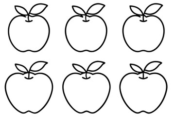 Apple Vector Bundle Line Art Collection