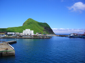 北海道　鴛泊港の風景(利尻島－稚内)