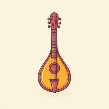 recommend clip art: Portuguese Guitar Illustration Traditional Musical Instrument Design
