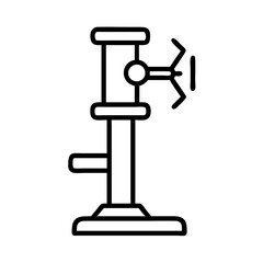 Naklejka premium Tire changer line icon for automotive workshops