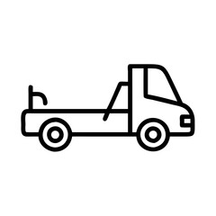 Naklejka premium Tow truck line icon for automotive and transportation services