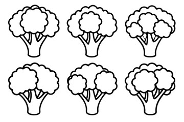 Broccoli Line Art Vector Bundle