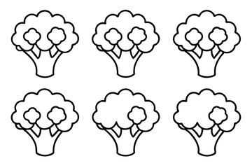 Broccoli Line Art Vector Bundle