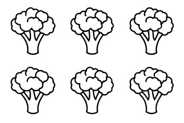 Broccoli Line Art Vector Bundle