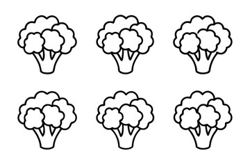 Broccoli Line Art Vector Bundle