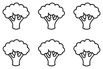Broccoli Line Art Vector Bundle