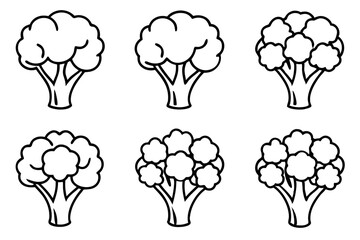 Broccoli Line Art Vector Bundle